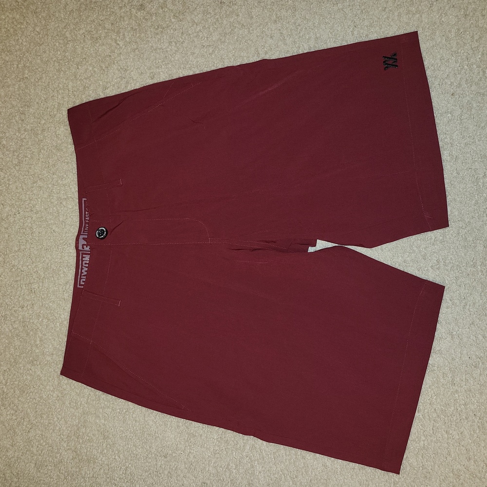 DIXXON Maroon Men’s Hybrid Shorts